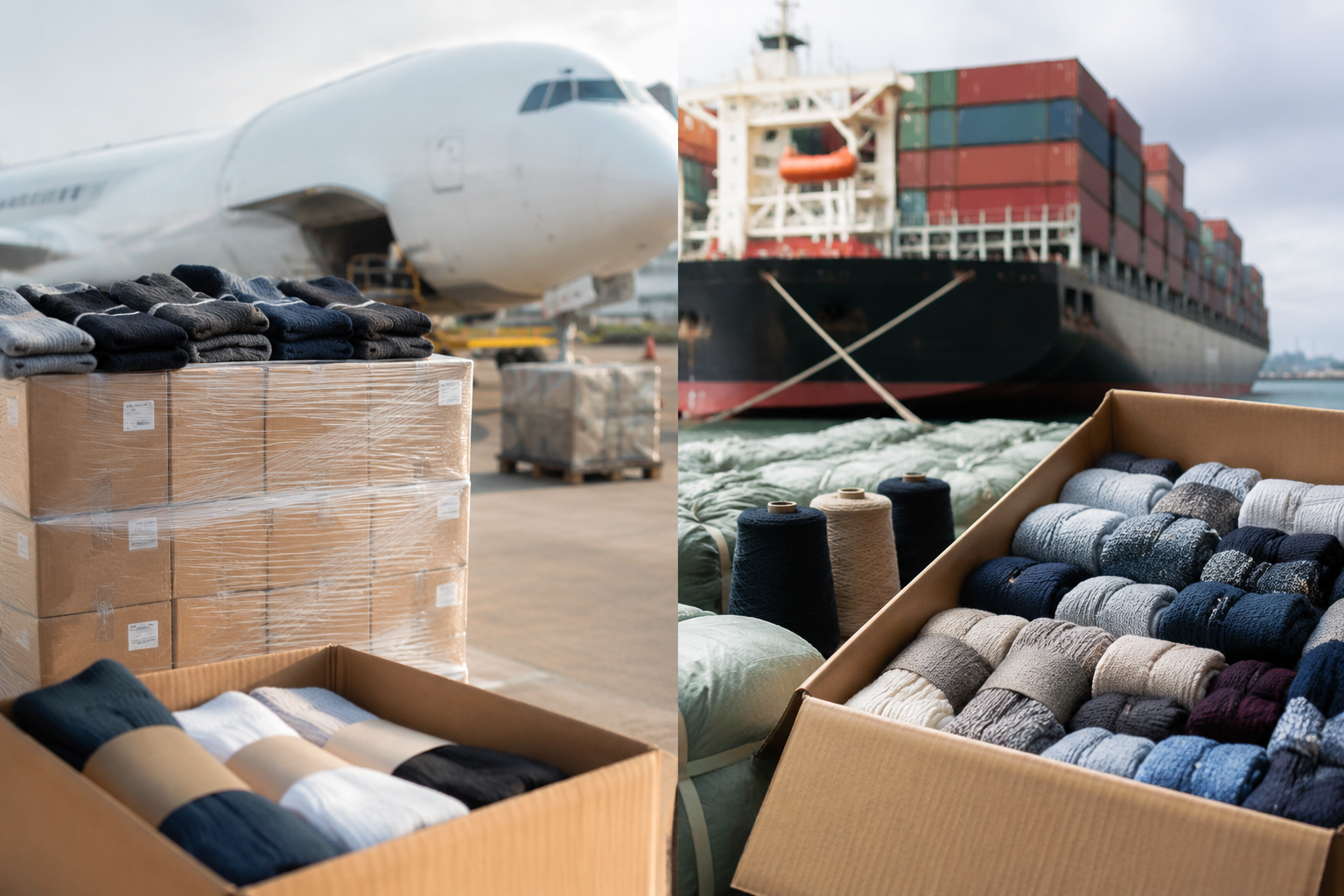 Air Freight vs Sea Freight for Bulk Sock Orders
