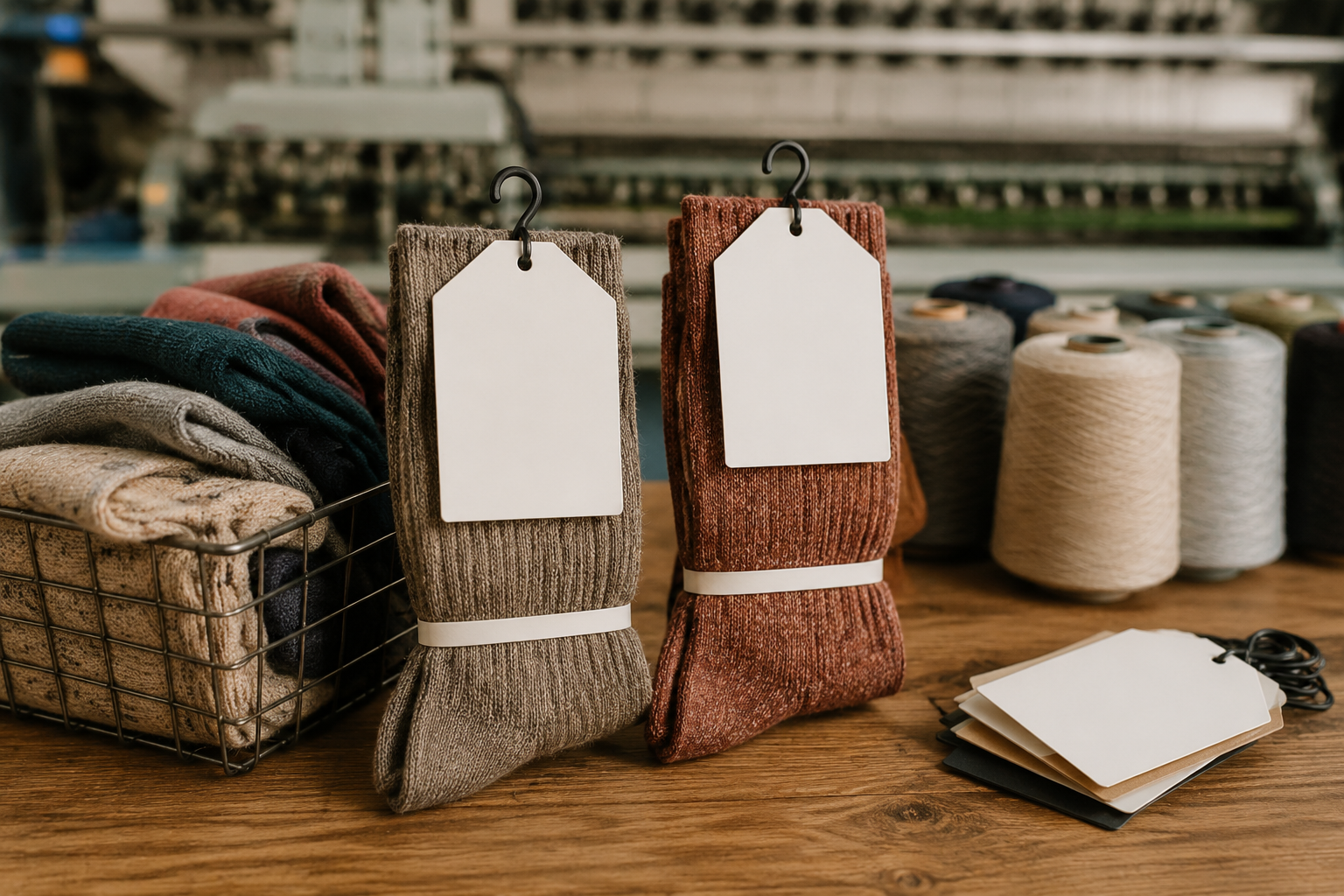 Retail-Ready Sock Hang Tags for Wholesale Buyers