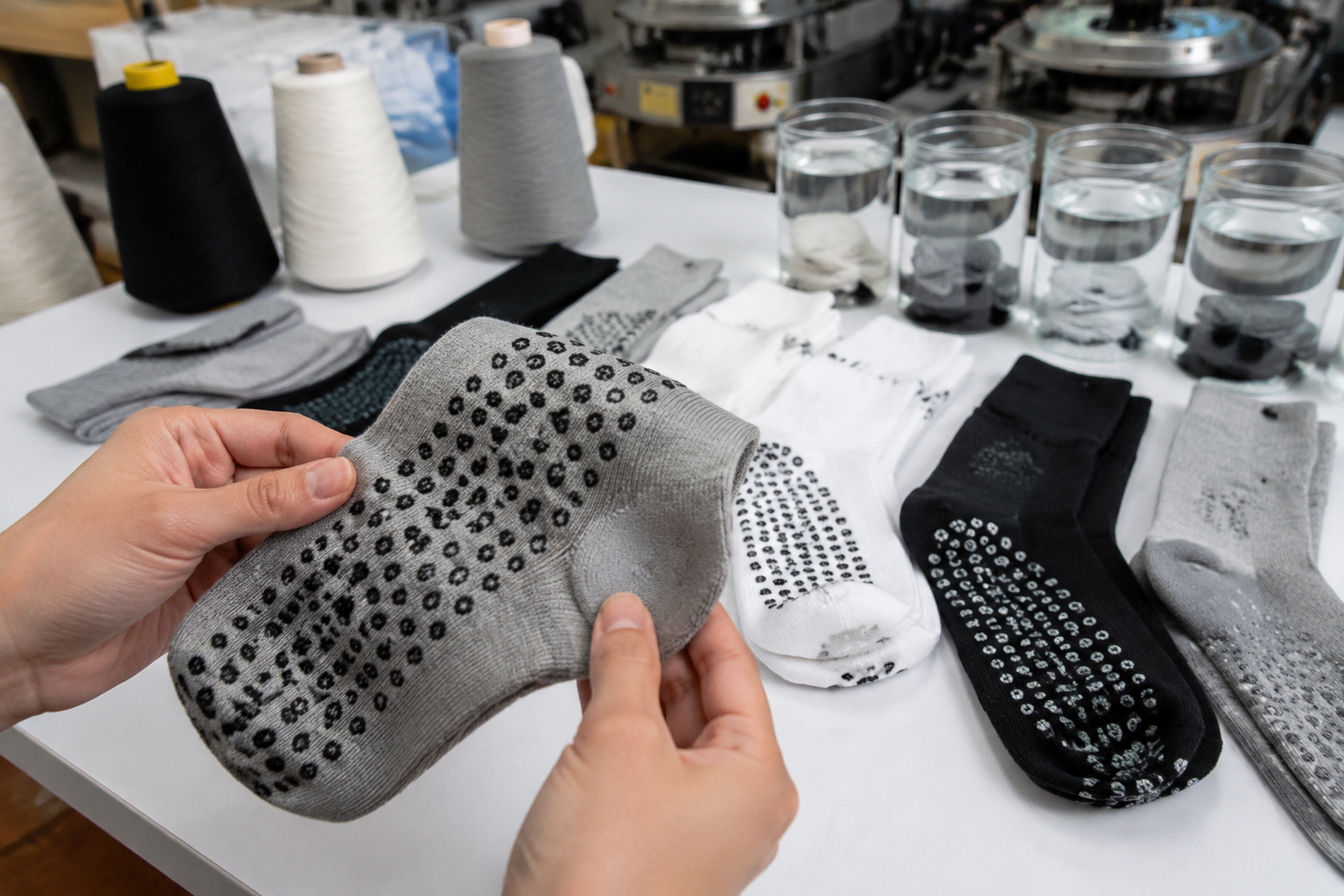 Silicone Gripper Printing on Socks: MOQ and Wash Tests