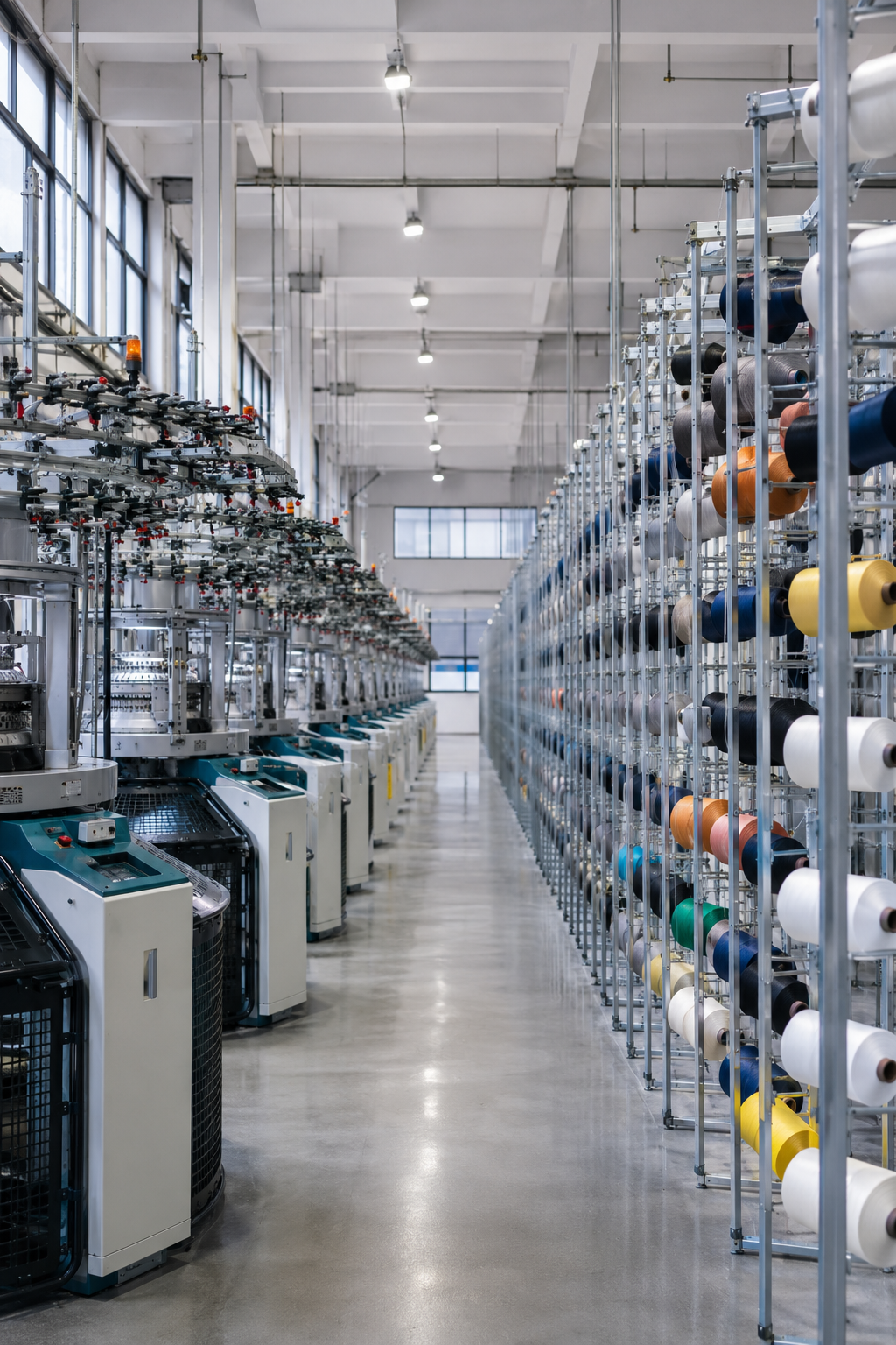 ZheSock 12,000 sqm custom sock manufacturing facility with computerized knitting machines